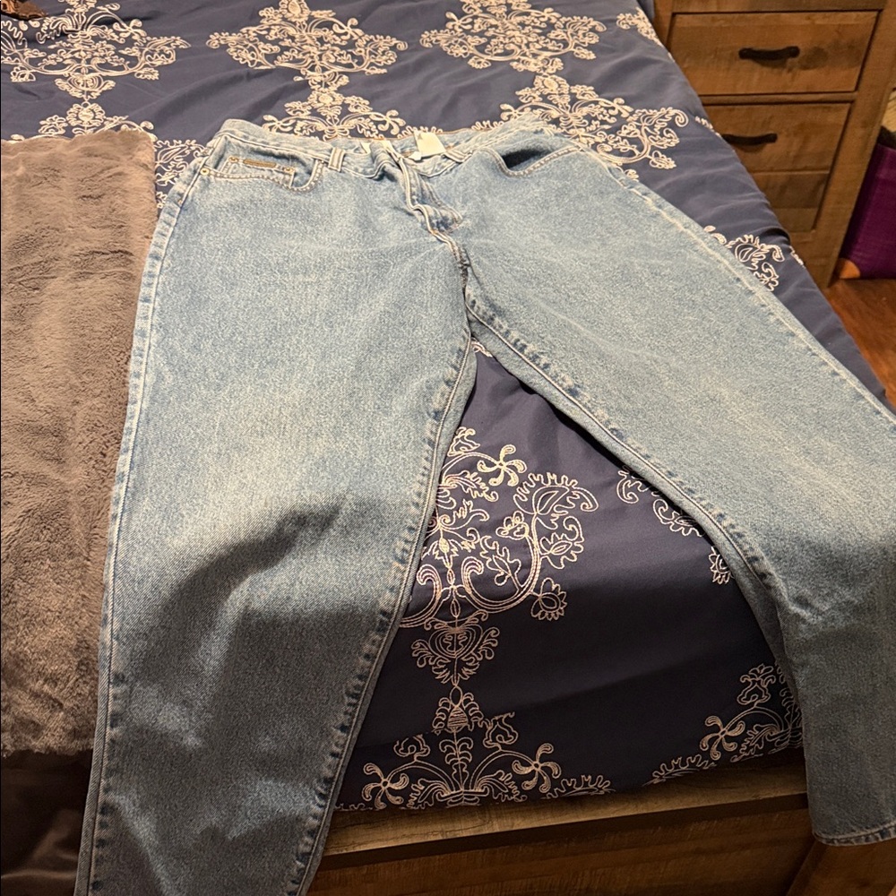 Calvin Klein Jeans Pale Blue Straight Leg Women's Denim